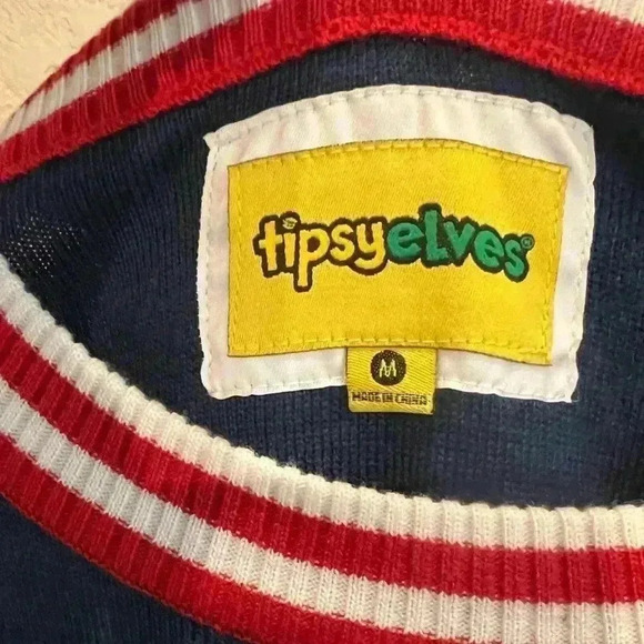 TIPSY ELVES MEN'S BIG PACKAGE UGLY CHRISTMAS SWEATER SIZE Medium - Picture 8 of 9